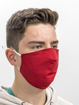 Reusable Fabric Face Mask - burgundy - PACK OF 3