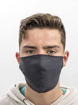 Reusable Fabric Face Mask - charcoal - PACK OF 3