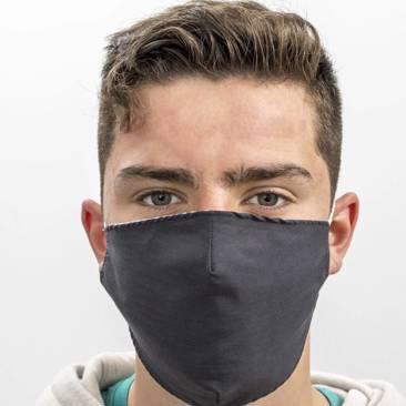 Reusable Fabric Face Mask - charcoal - PACK OF 3