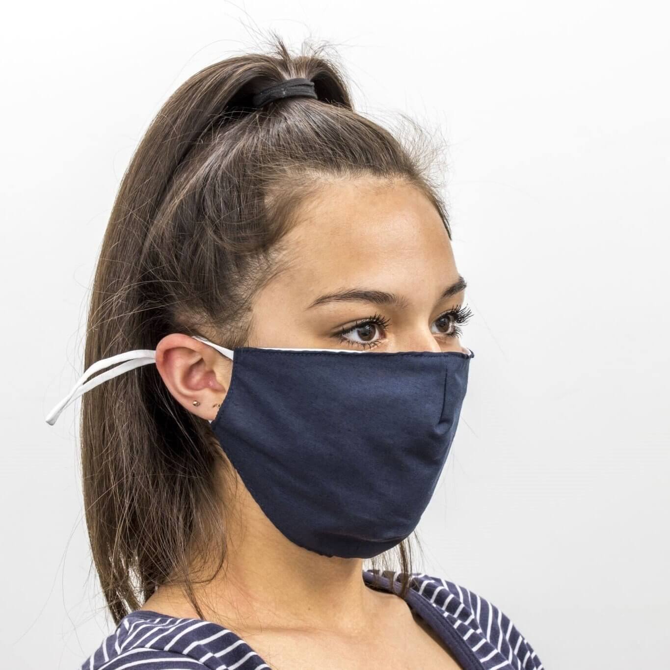 Reusable Fabric Face Mask - navy - SINGLE