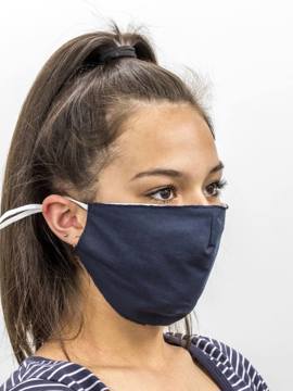Reusable Fabric Face Mask - navy - SINGLE