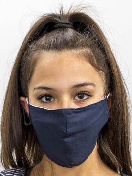 Reusable Fabric Face Mask - navy - PACK OF 3